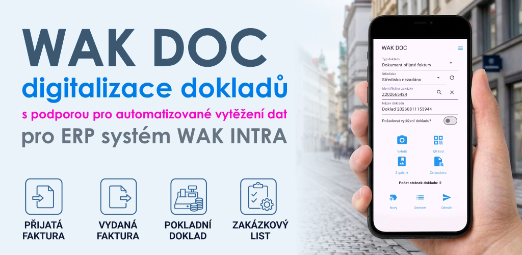 WAK DOC -  pořizování a digitalizace dokladů do WAK INTRA - aplikace pro Google Play