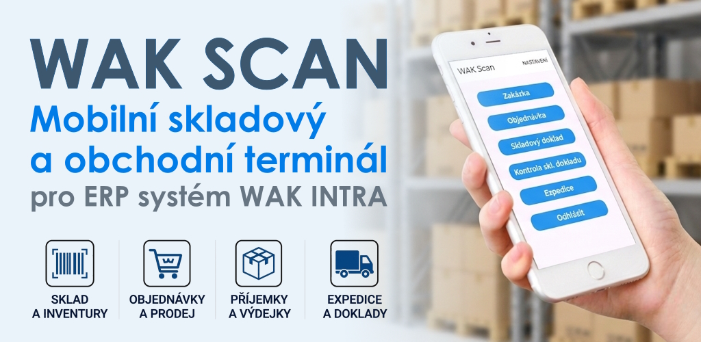 WAK SCAN - mobilní skladový a obchodní terminál - aplikace pro Google Play